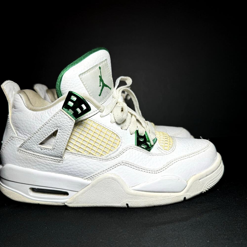 Size 5.5 - Nike Air Jordan 4 Retro GS Green Metallic Men's Shoes
